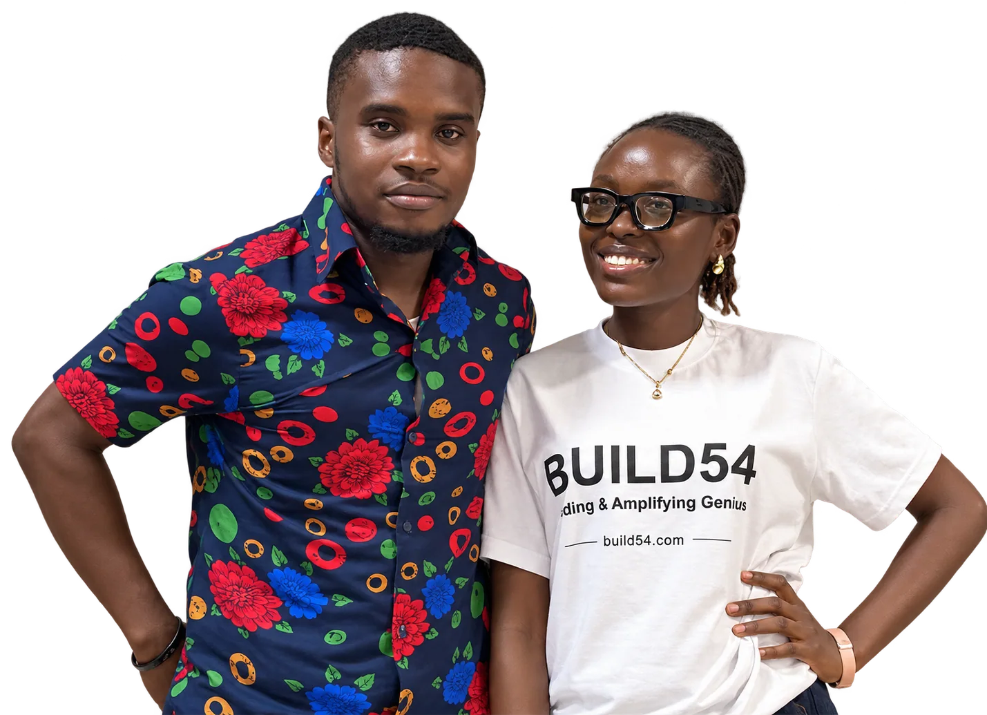 Two Build54 organisers at Build Zero, UNILAG