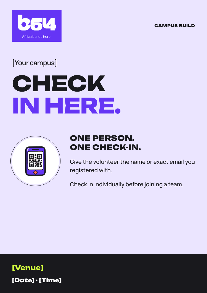 Check in here sample