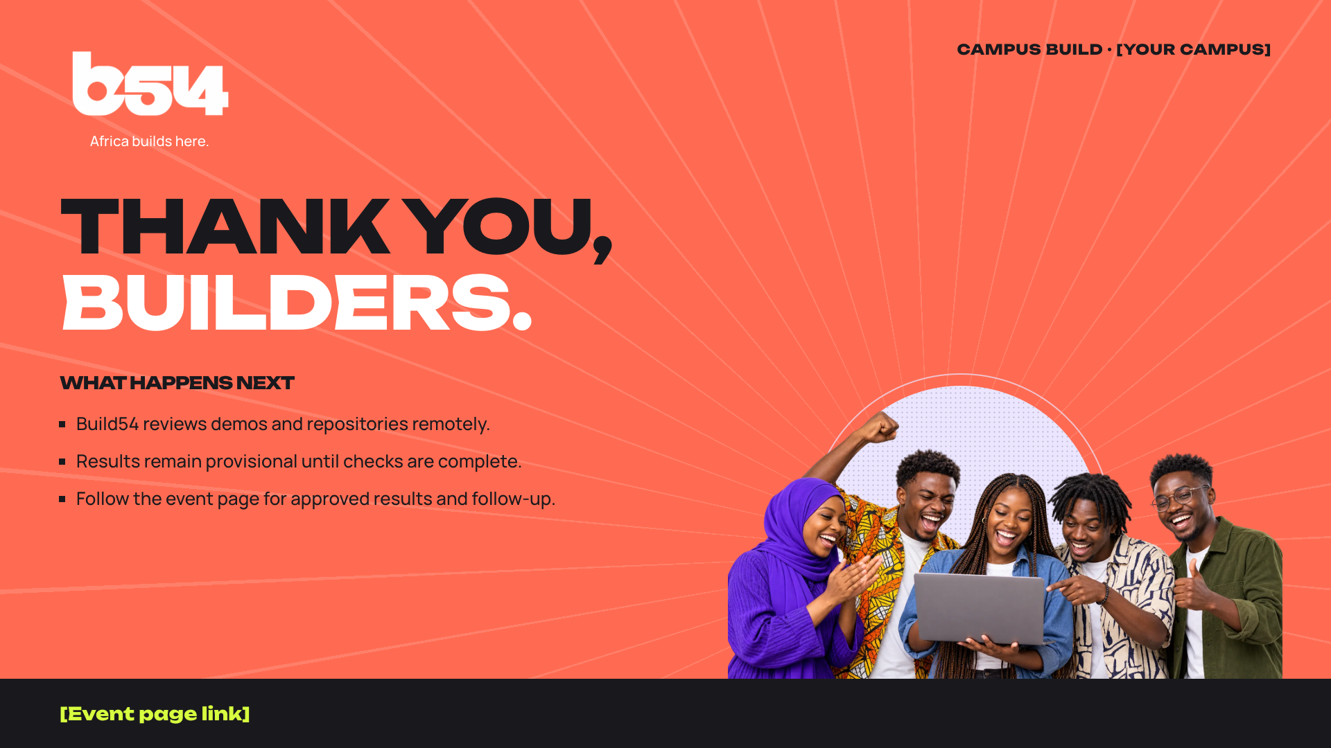 Thank you & what happens next sample